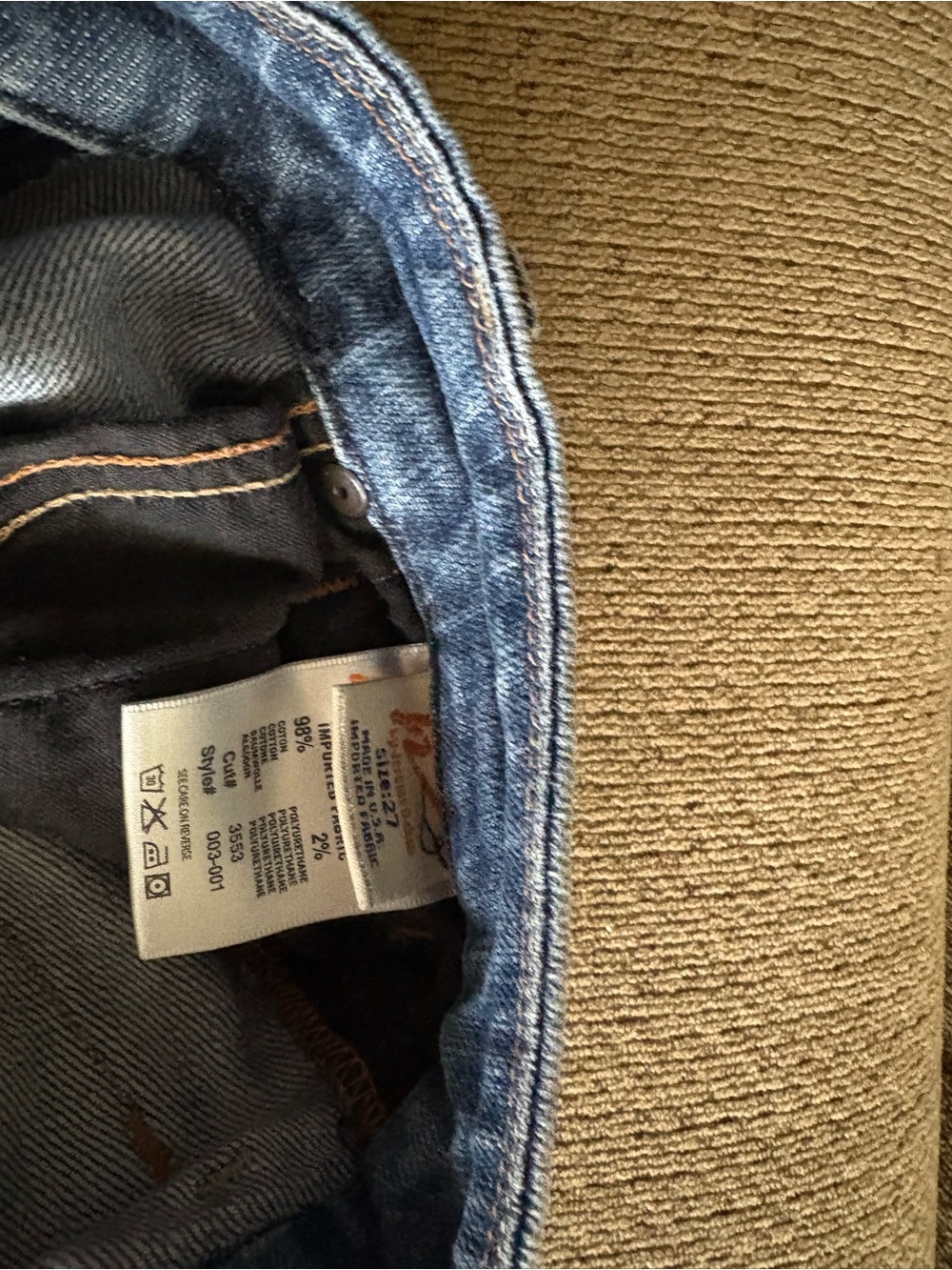 Citizen Wide-Leg Flare Jeans in Light and Dark Blue Ombre - Picture 5 of 7